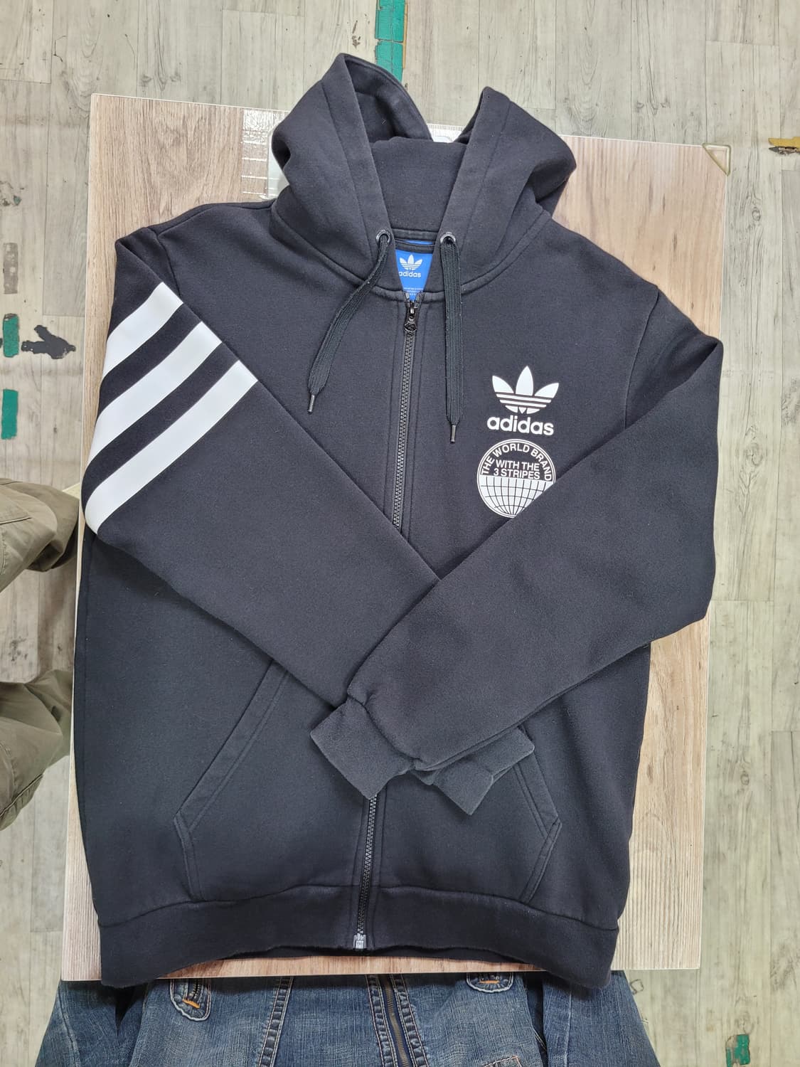 Adidas Street Graph FZ 아디다스 삼선 기모 후드 집업 상품이미지1