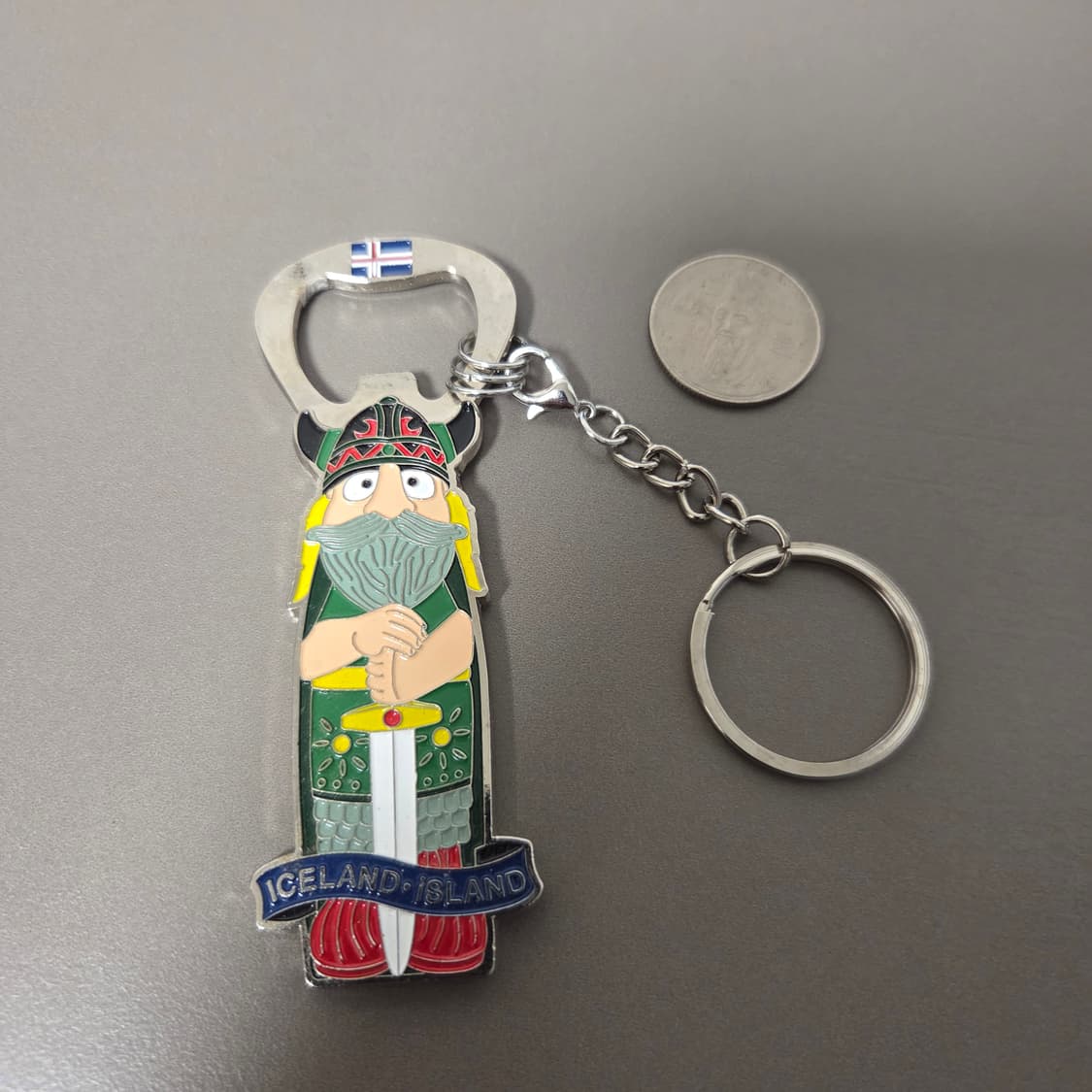빈티지 아이슬란드 바이킹 오프너 키링 상품이미지2
