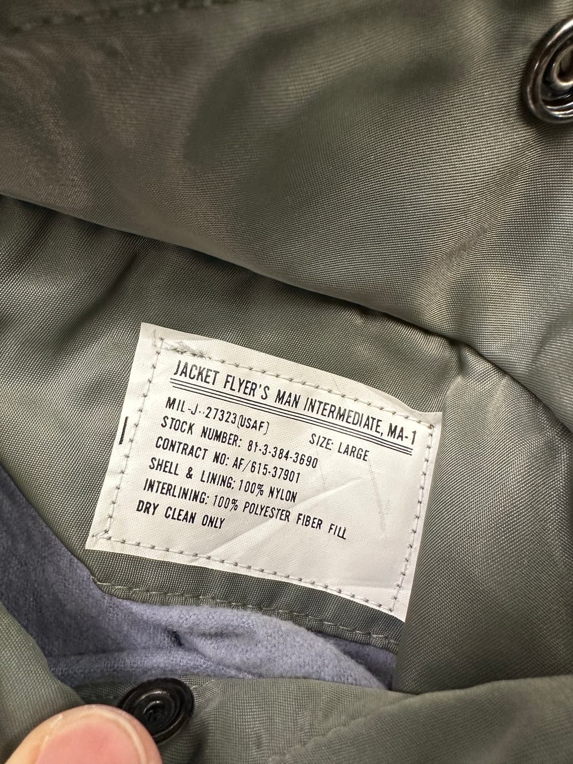 U.S. AIR FORCE MA-1 항공점퍼 L 상품이미지4