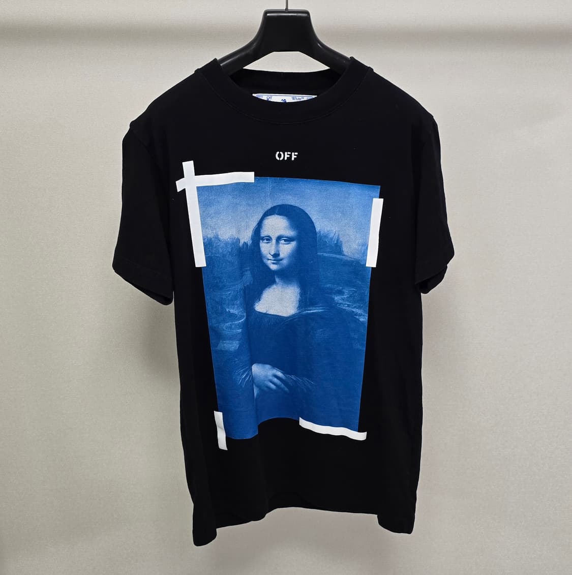 오프화이트 모나리자 로고 반팔 티셔츠 s사이즈 95 판매 상품이미지1