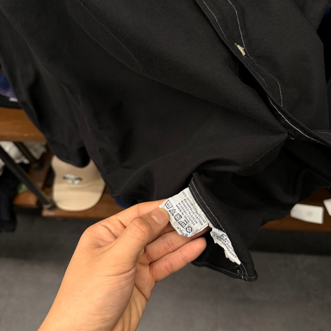 XL 폴로 랄프로렌 새상품급 정품 구형 모델 블랙 다잉 스티치셔츠 온10 상품이미지8