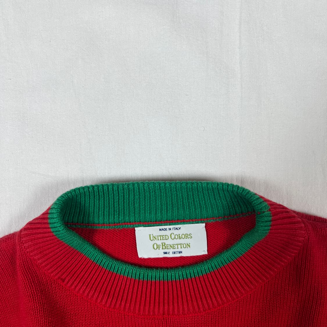 90‘s 유나이티드컬러스오브베네통 benetton 레터링 니트 상품이미지5