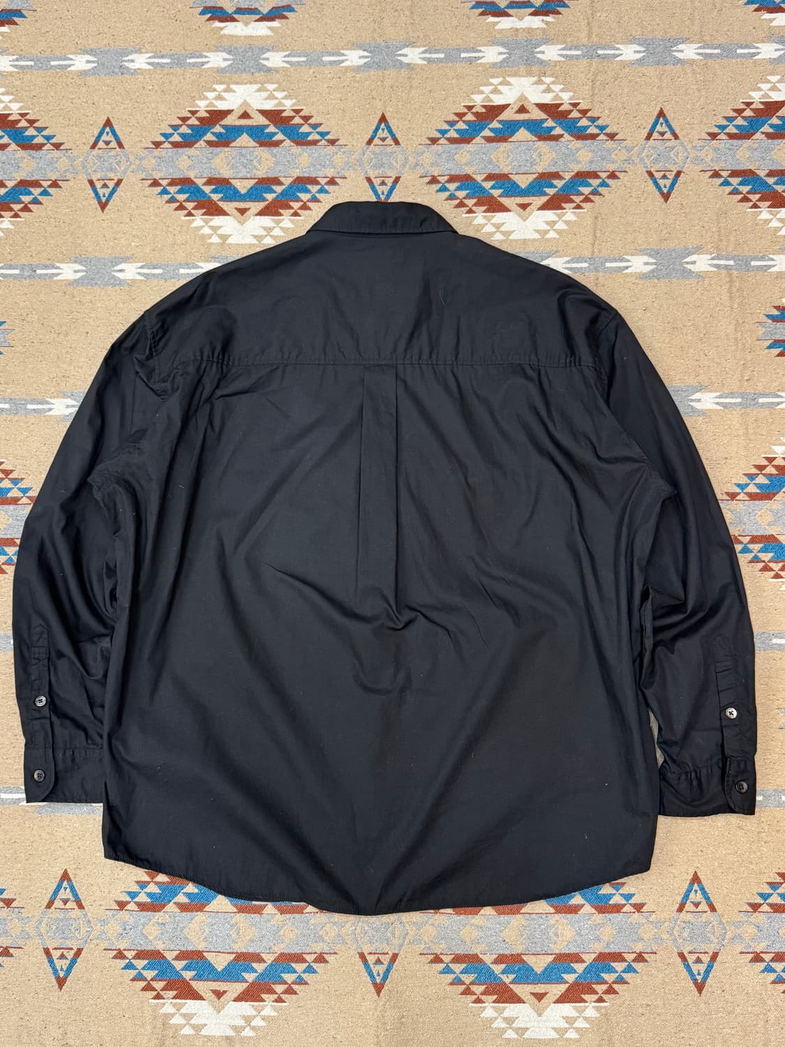 [L] 요지 야마모토 x 네이버후드 블랙 코튼 프린트 셔츠  상품이미지6