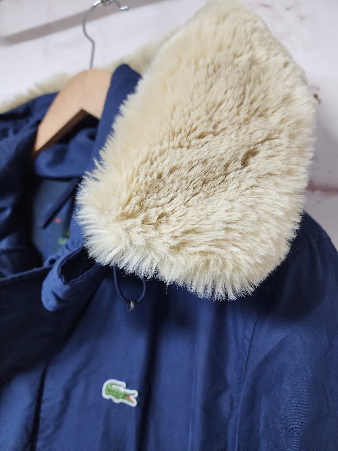 라코스테 네이비 후드 퍼 패딩 점퍼 상품이미지5