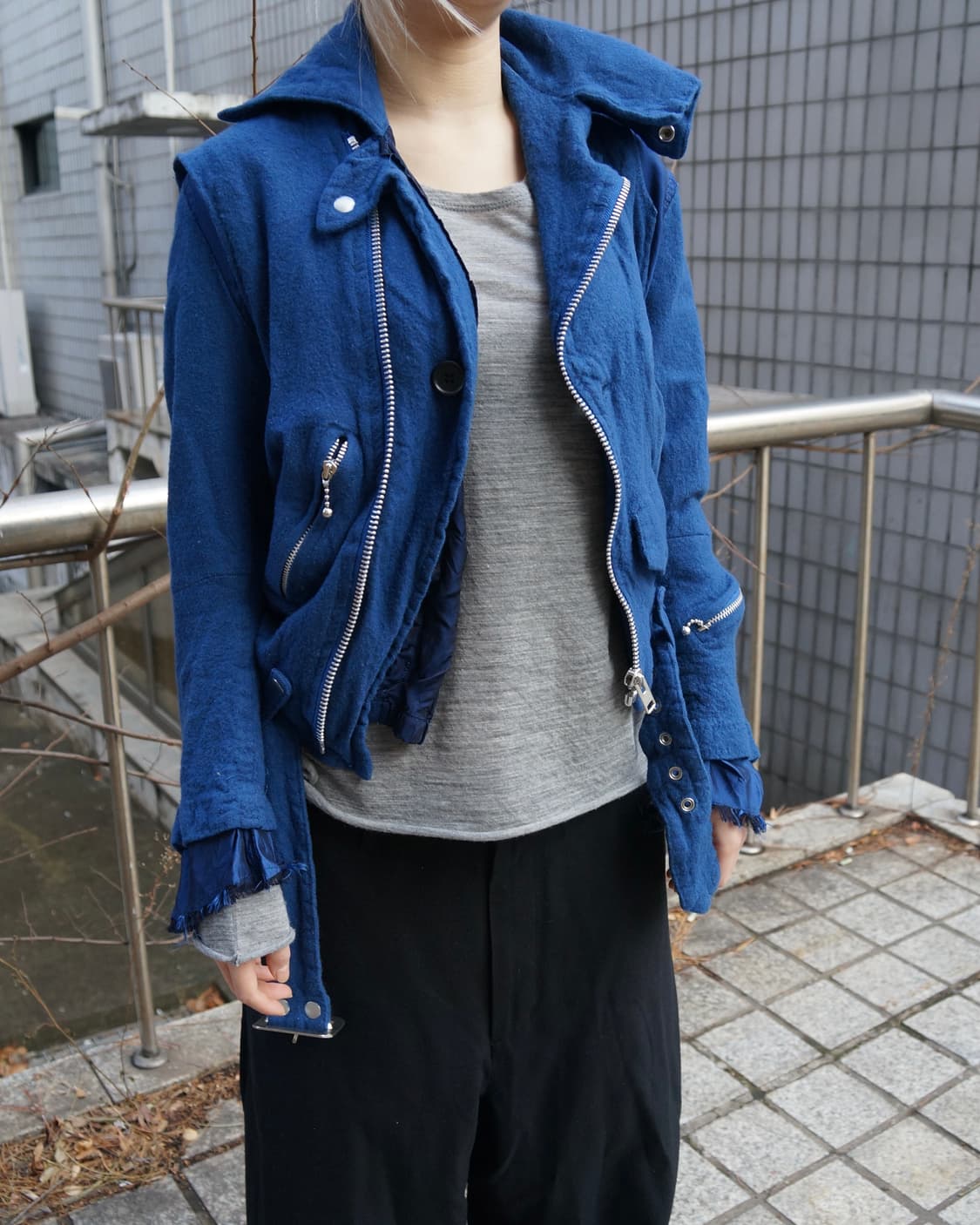 준야 와타나베 꼼데가르송 07aw 축융 라이더 자켓 상품이미지2