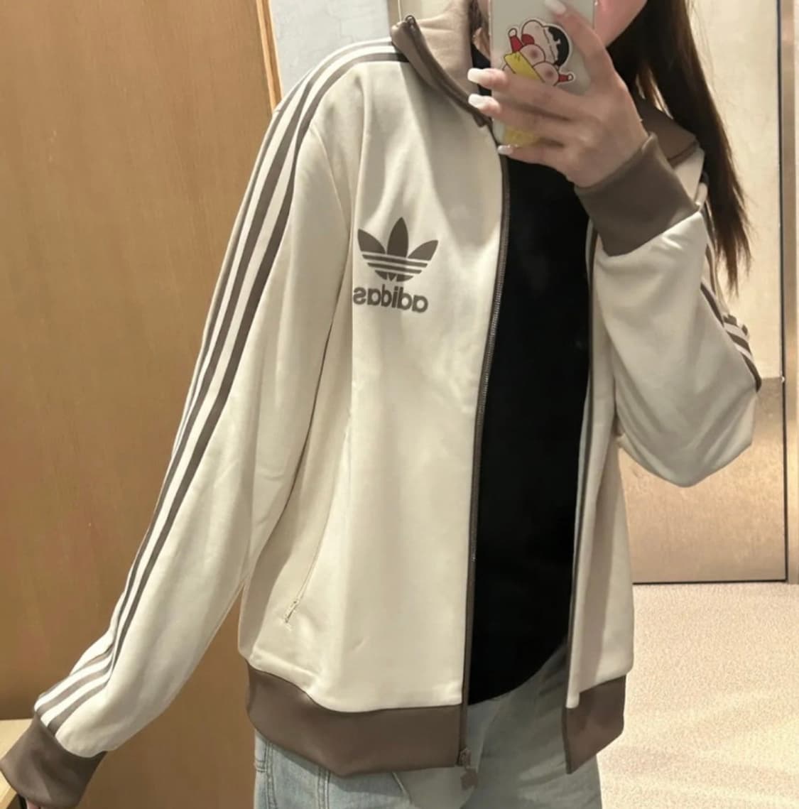 아디다스 베켄바우어 트랙탑 저지 크림 브라운 JC5807  상품이미지1