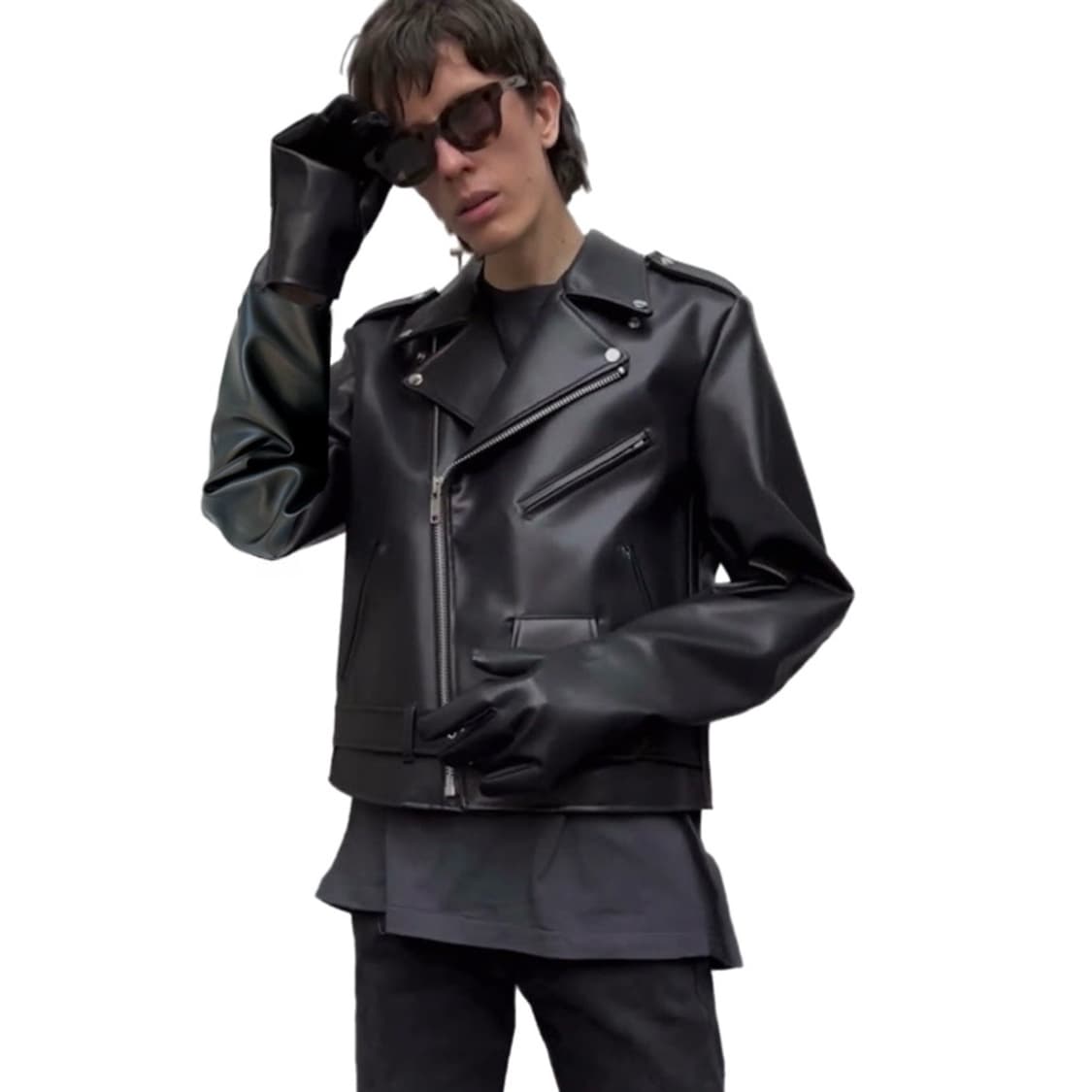 (레어) 더블렛 23ss 레더 바이커 글로브 모토 자켓 상품이미지1