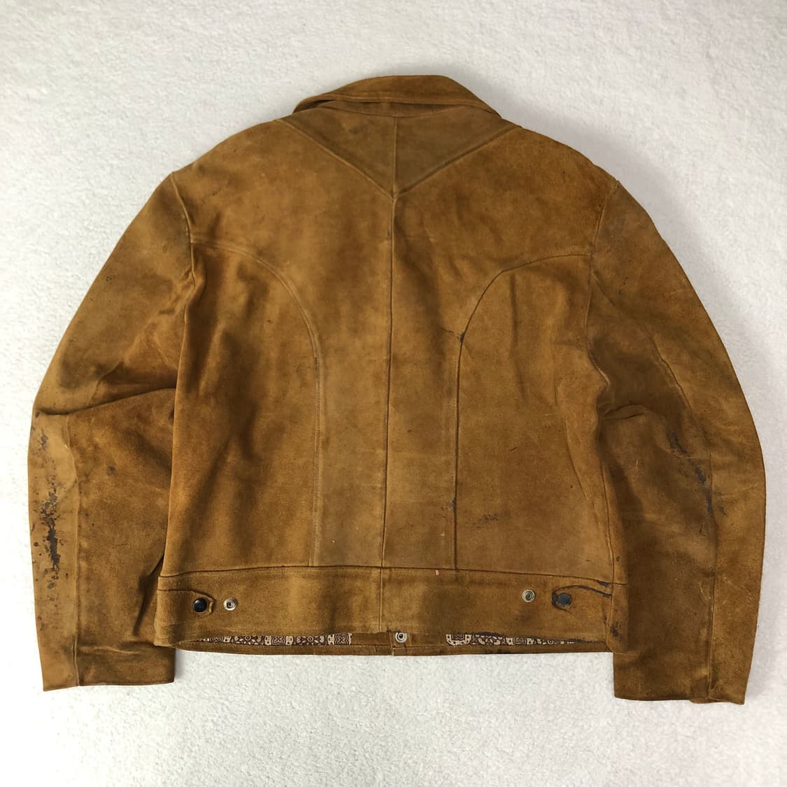 1970s 구케이 더티워시드 레더 트러커 자켓  상품이미지2