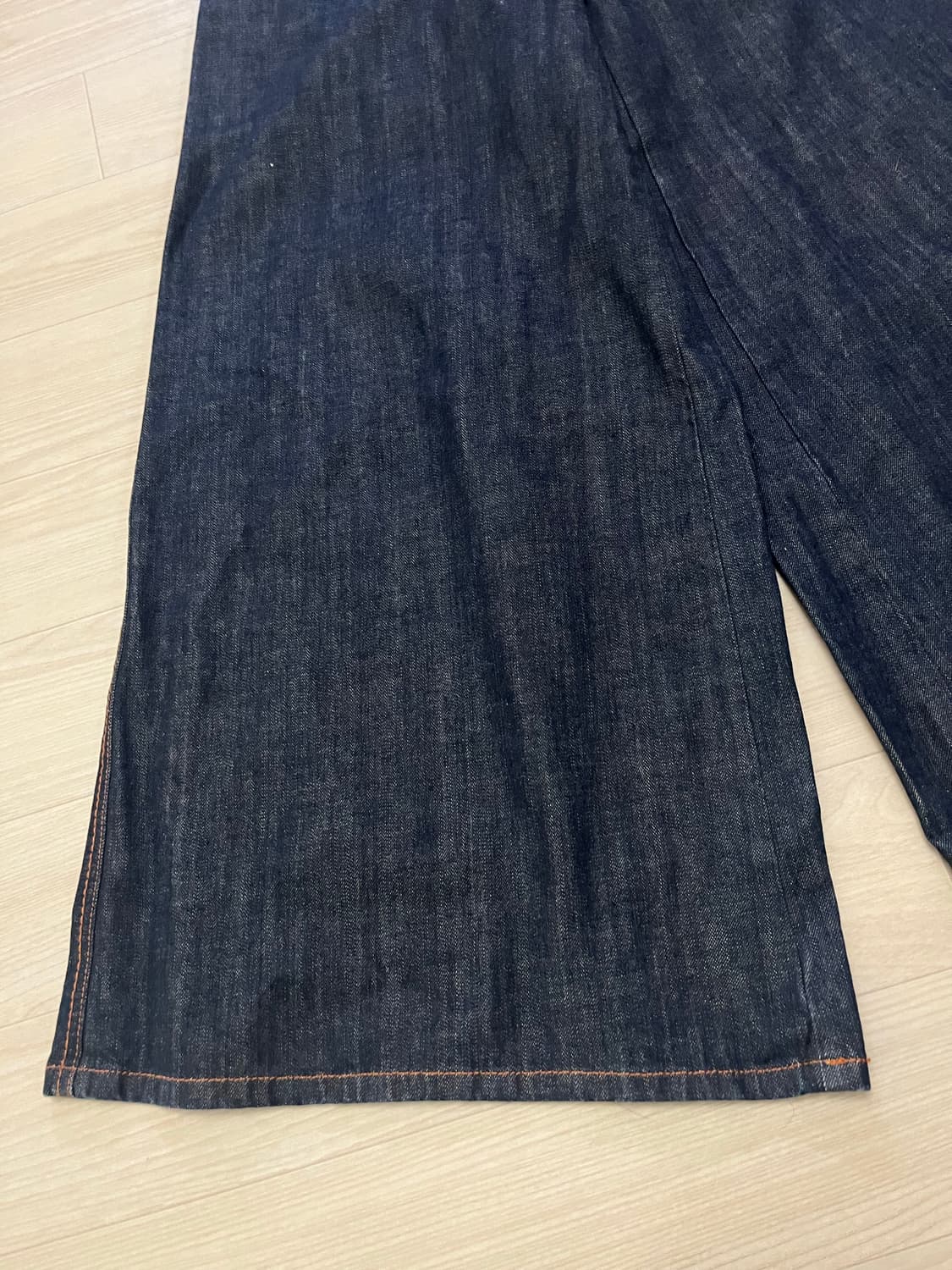 27 장폴고티에 레더 웨이스트 벨트 슈퍼 와이드 데님 팬츠 상품이미지3