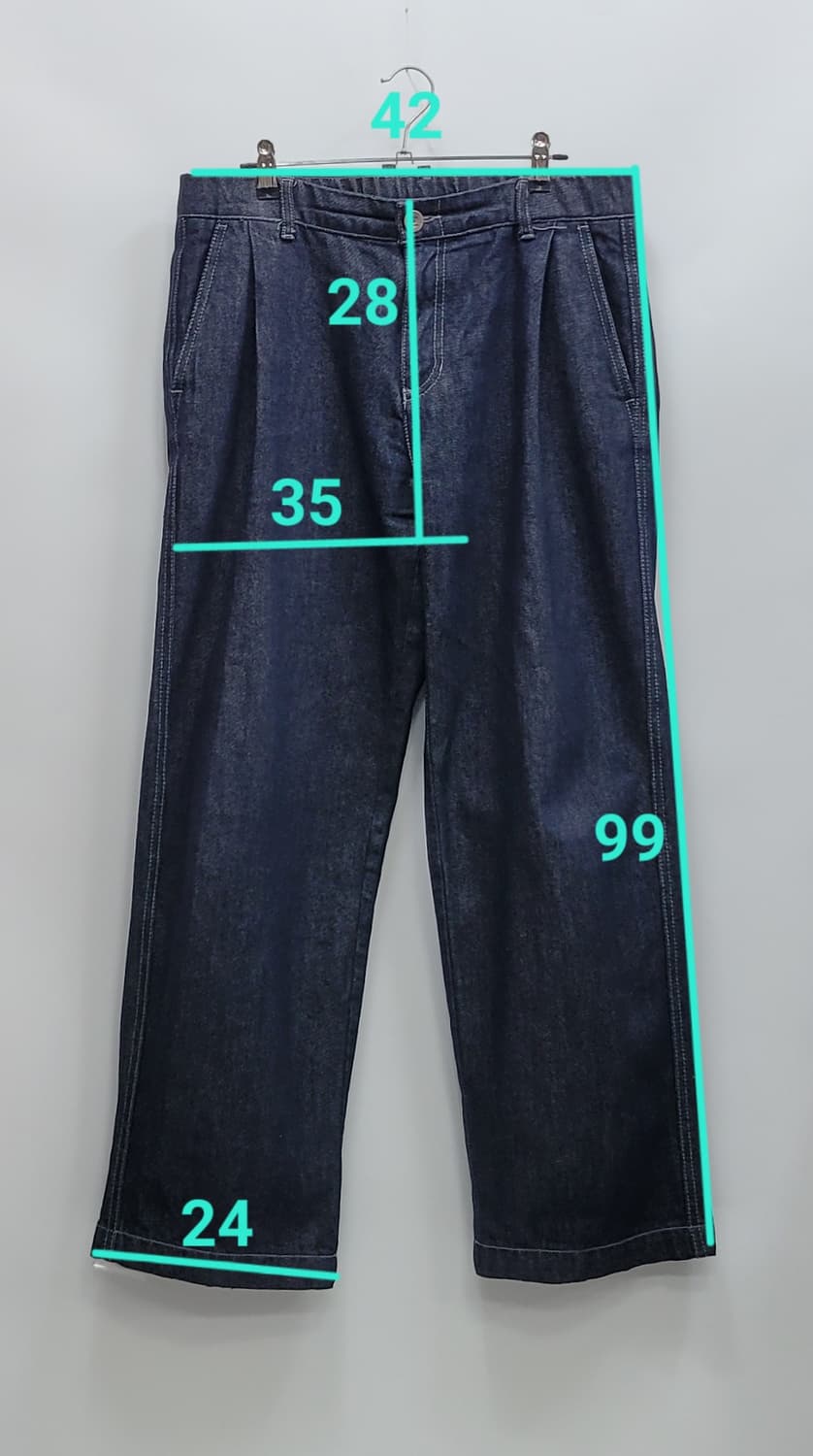 Series 22FW 시리즈 베이직 인디고 와이드 데님 폔츠/ 남 82  상품이미지10