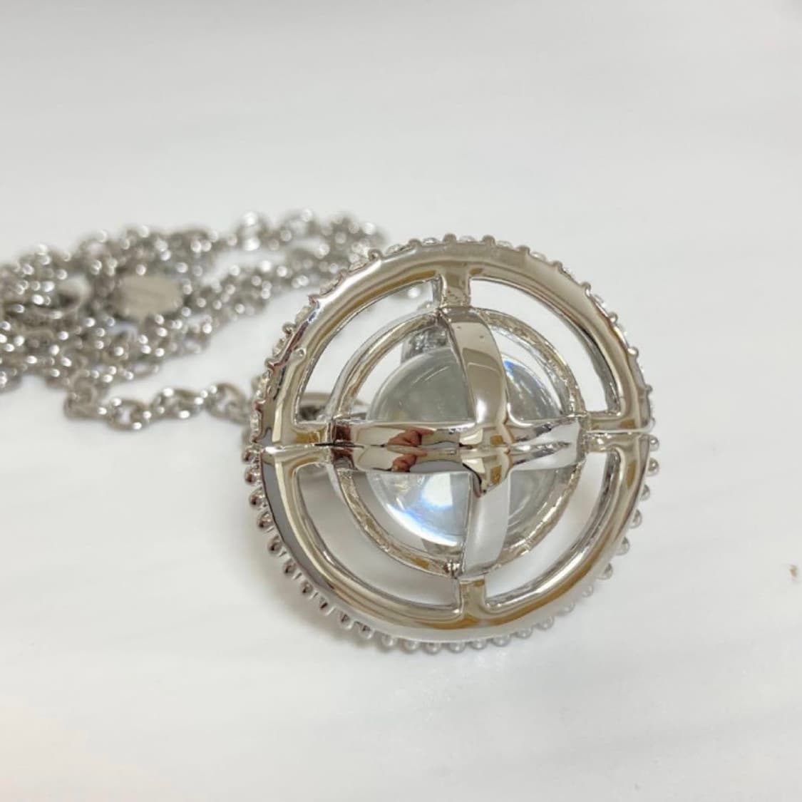 비비안웨스트우드 크리스탈 3D orb 목걸이, 링귀걸이 세트(새상품) 상품이미지3