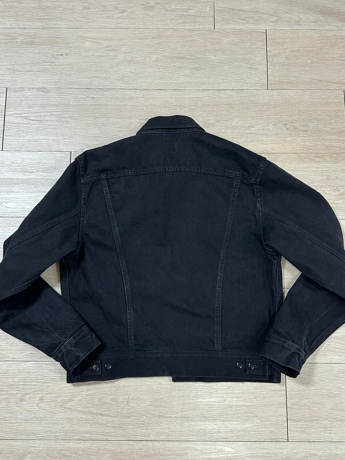 더블알엘 데님 트러커 재킷 블랙 L 사이즈 상품이미지4