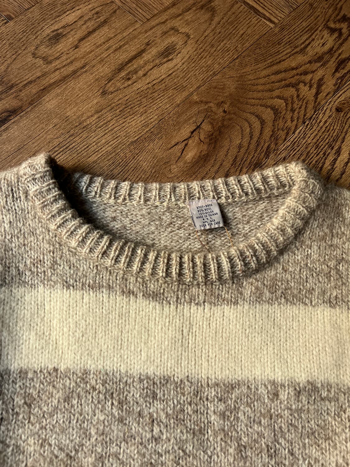 [S]90's USA 빈티지 그런지 스트라이프 울 니트 상품이미지2