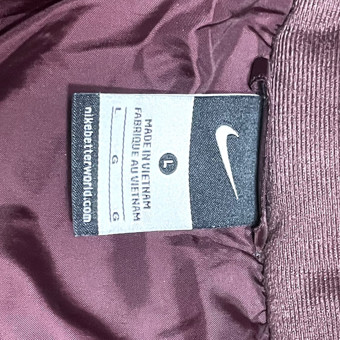 나이키 스우시로고 레드 폴리 패딩점퍼 여성L 상품이미지4