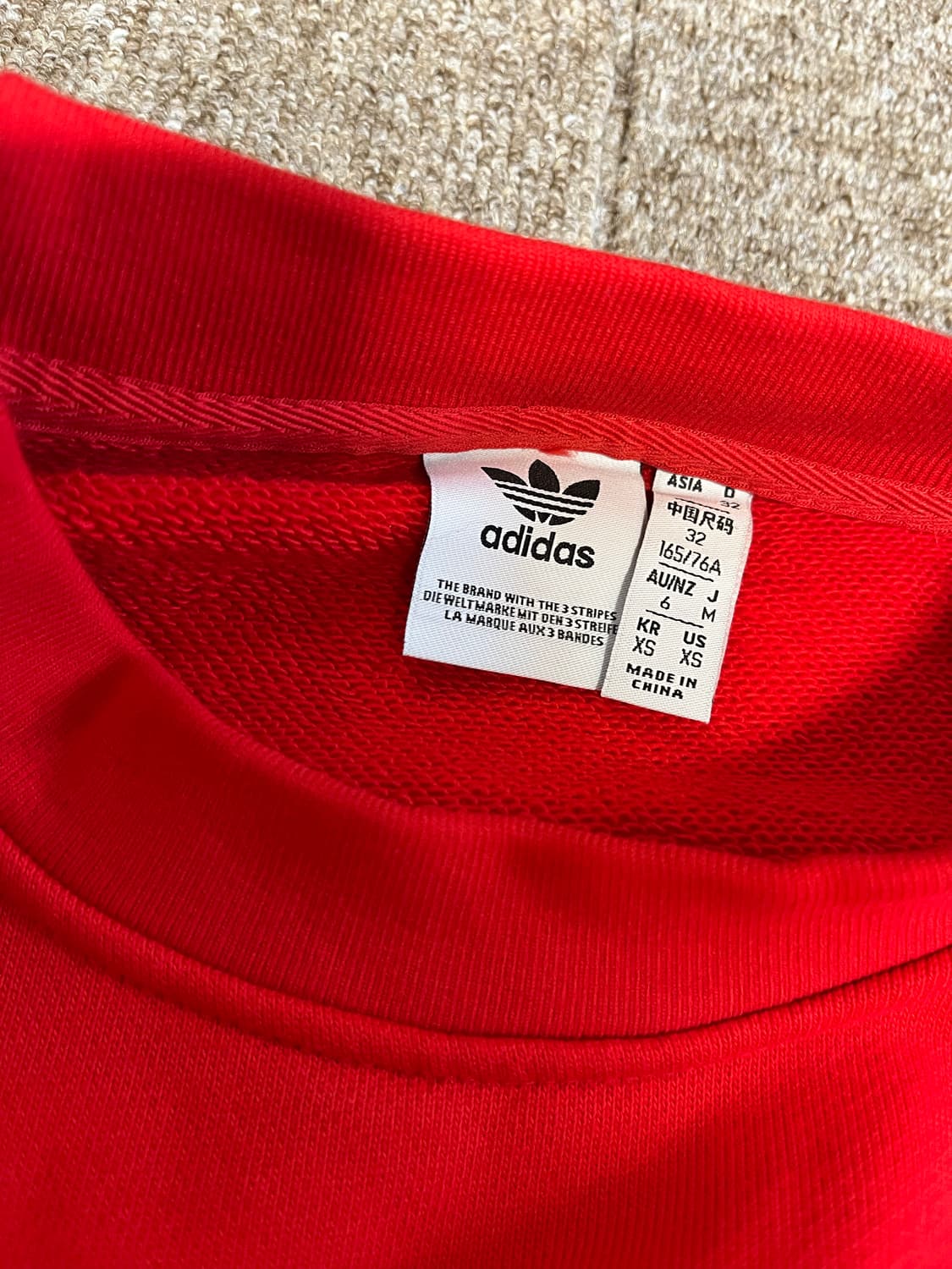 아디다스 삼선 빨강맨투맨 상품이미지6
