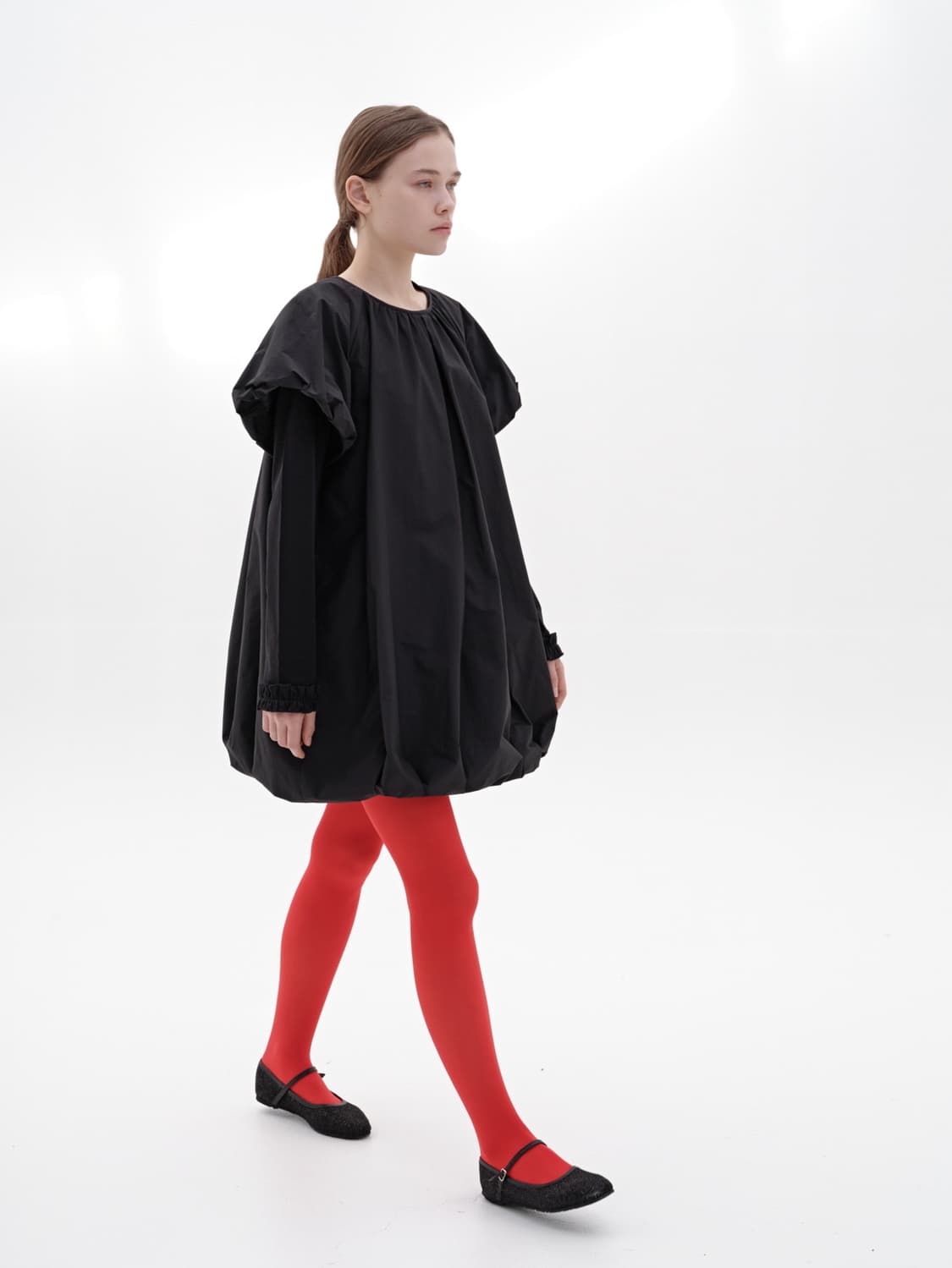 Cosmoss Volume Mini Dress Black 볼륨 미니 상품이미지3