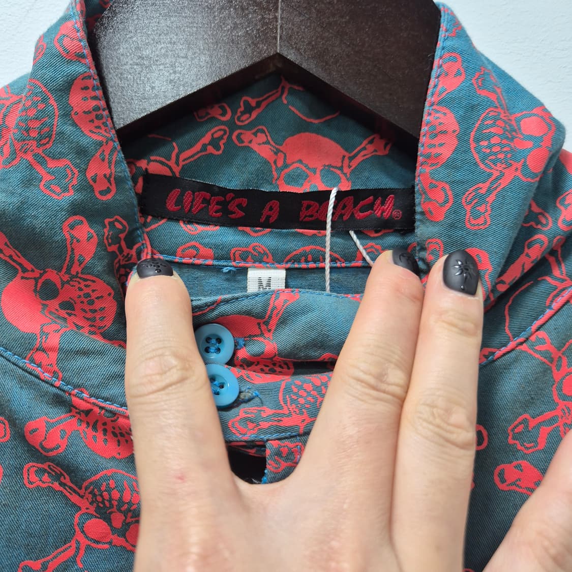 80's - 90's LIFE’S A BEACH 스컬 자켓 M 상품이미지6