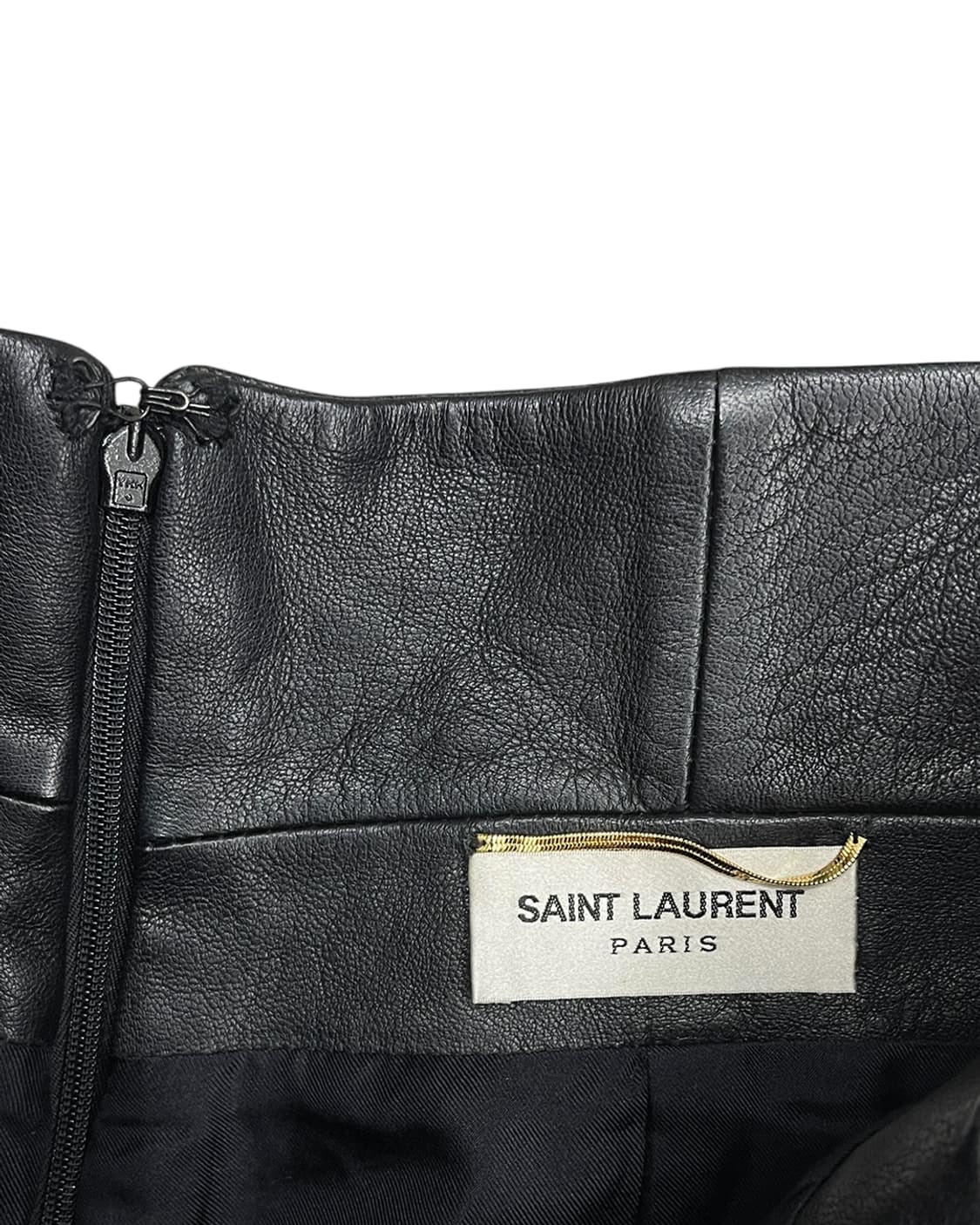 생로랑 13AW 비대칭 레더 스커트 상품이미지9