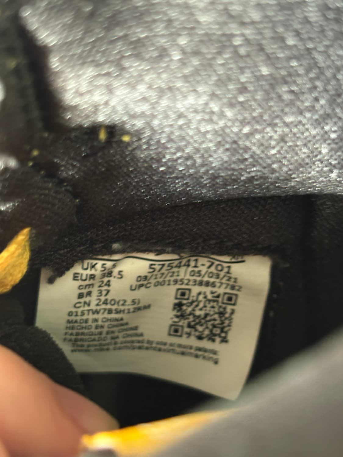 나이키 에어 조던1 하이 OG 폴른 240mm 상품이미지6