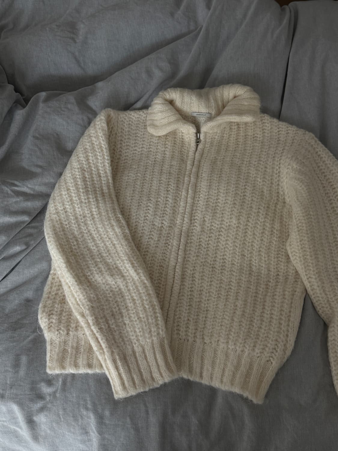 런던플랏 키드모헤어 니트집업 집업가디건 상품이미지2