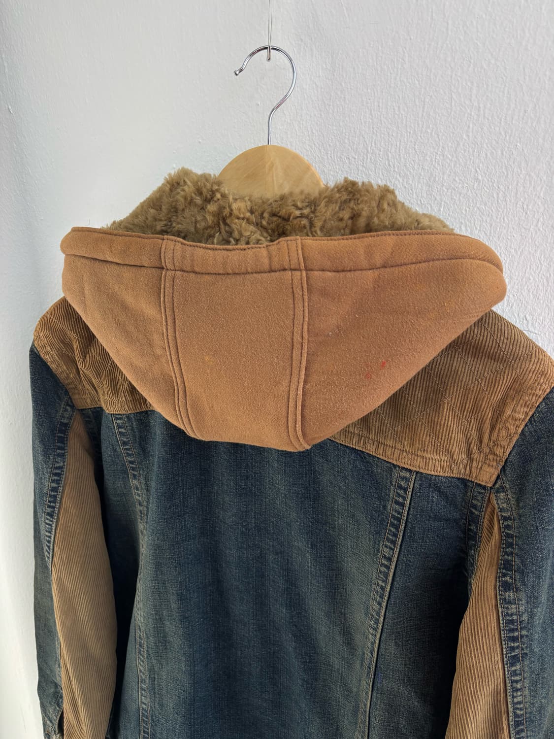 Vintage Denim Sherpa Hood Jacket 상품이미지4