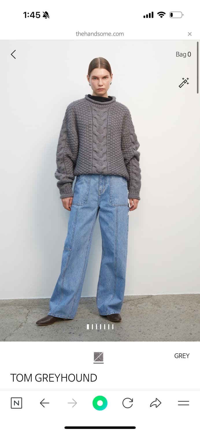 에토스 케이블 니트 그레이 상품이미지2