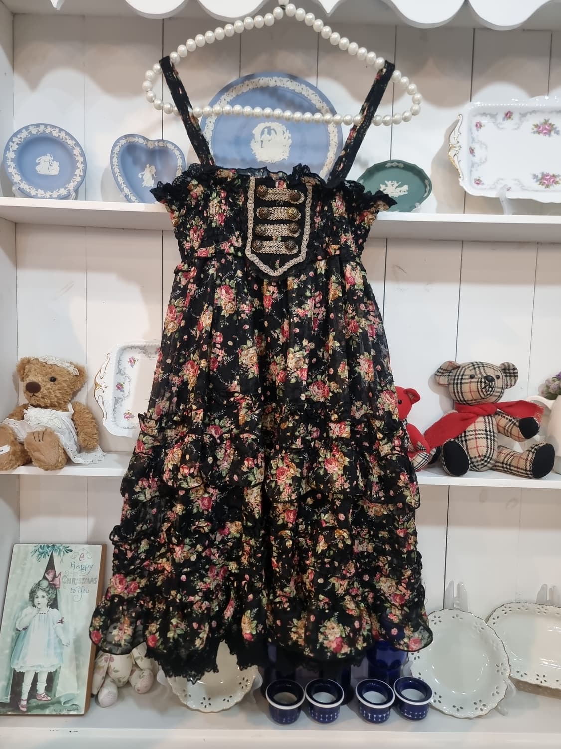 axes femme 로즈 플라워 레이스 끈원피스 상품이미지1