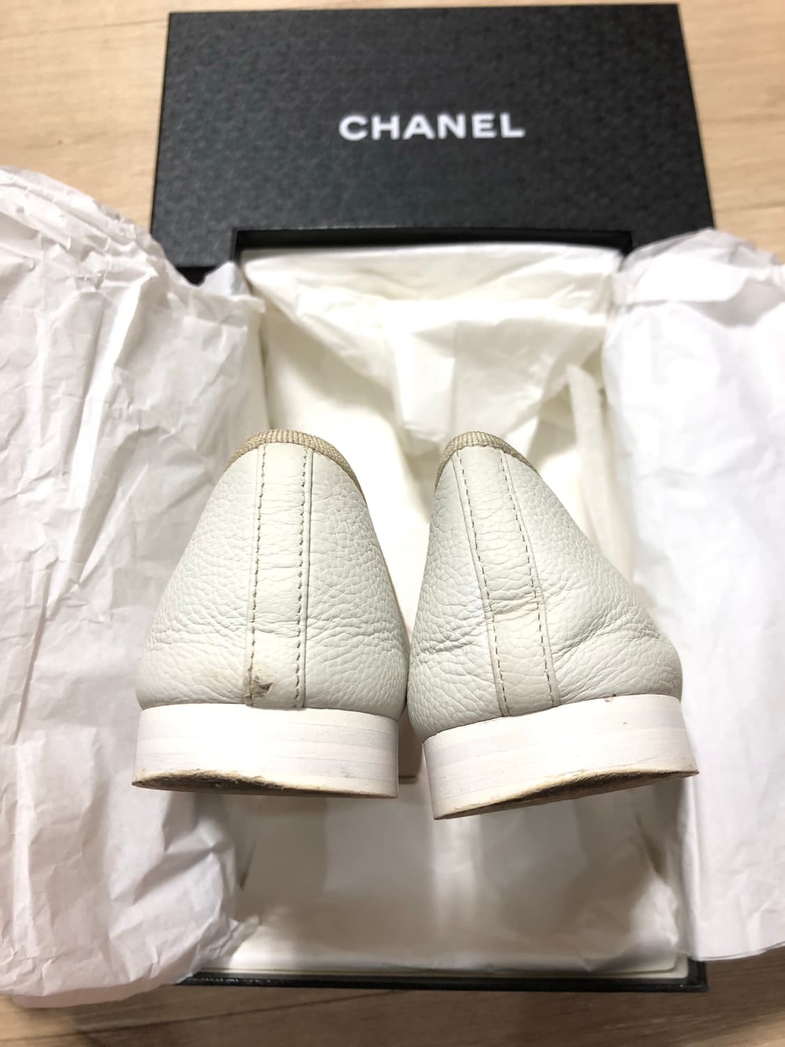 샤넬 발레리나 투톤 플랫 슈즈 상품이미지4