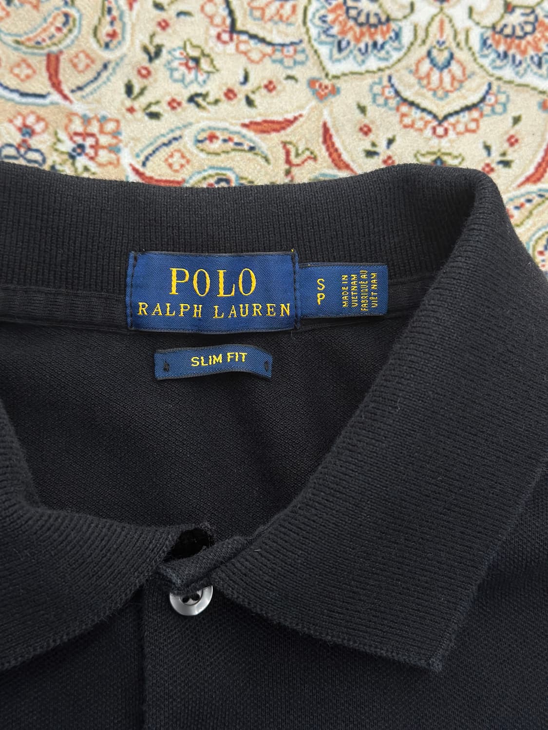 폴로 랄프로렌 블랙 슬림핏 빅로고 카라티  상품이미지5