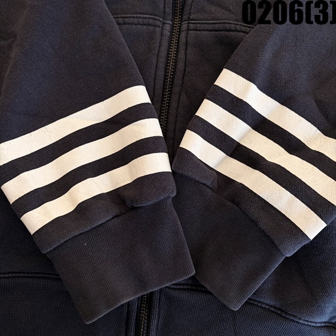 [105] 아디다스 삼선 블랙 코튼 후드집업 0206(3) 상품이미지4