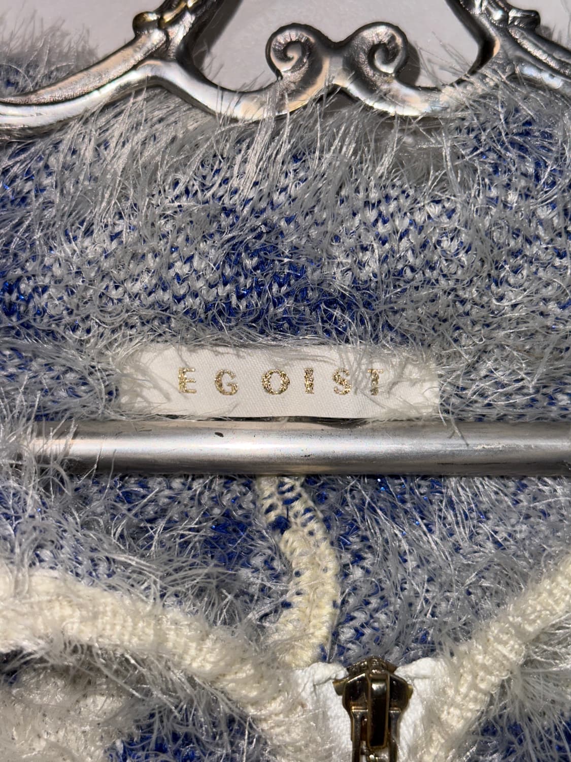 Egoist white blue grunge star over 후드집업  상품이미지4