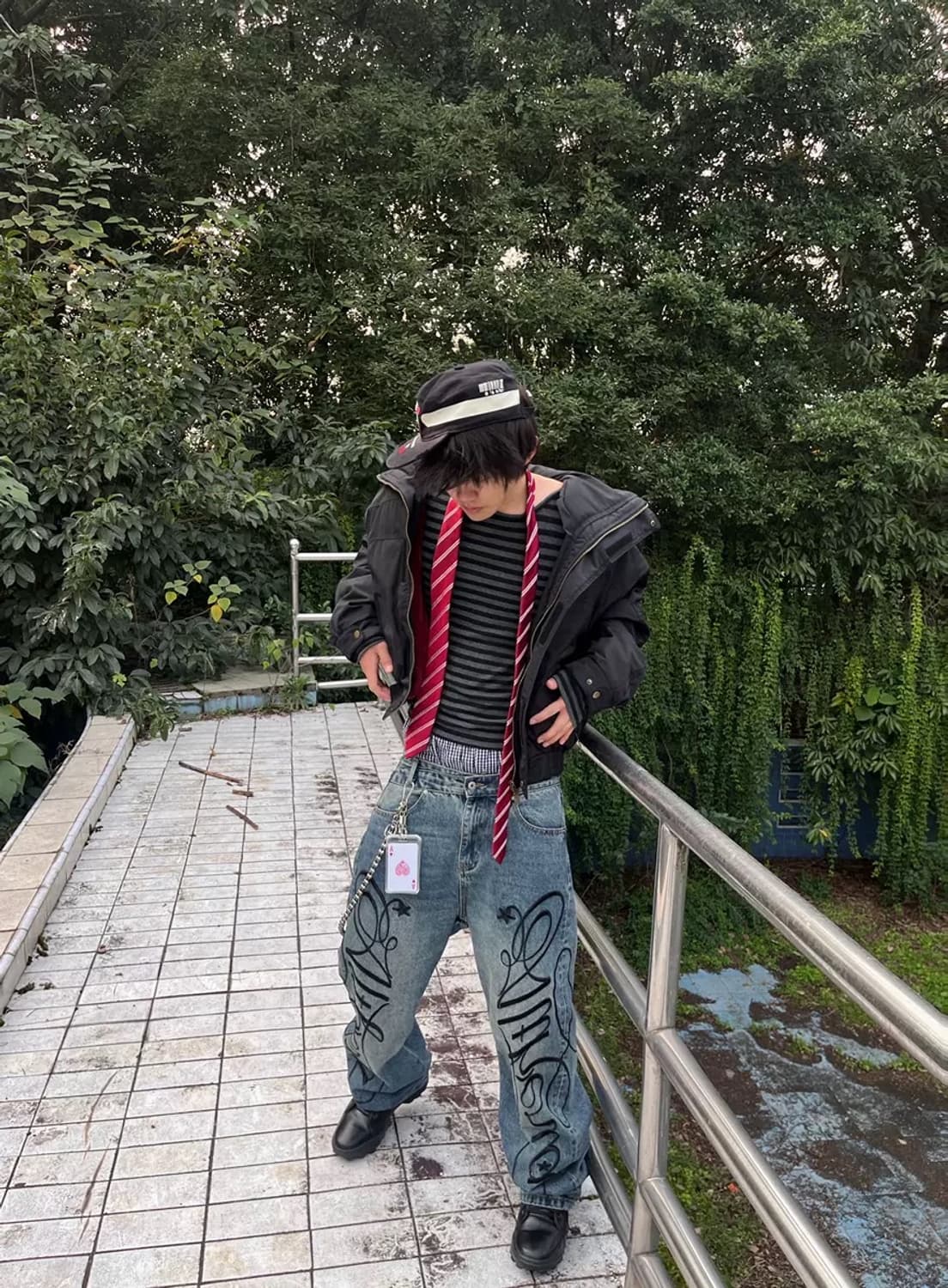 빈티지무드 디스트레스드 로즈 페이디드 필드캡 상품이미지7