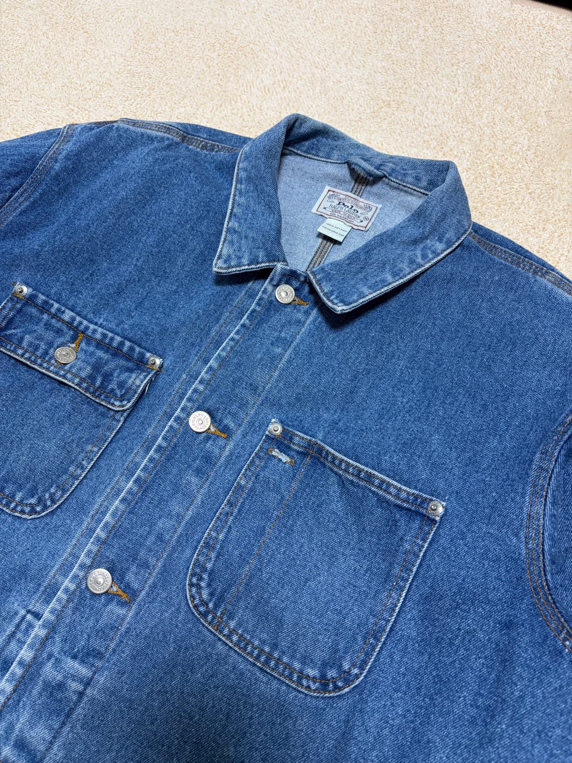 105-110) 폴로 랄프로렌 덩가리 데님 자켓 Made in USA 상품이미지4