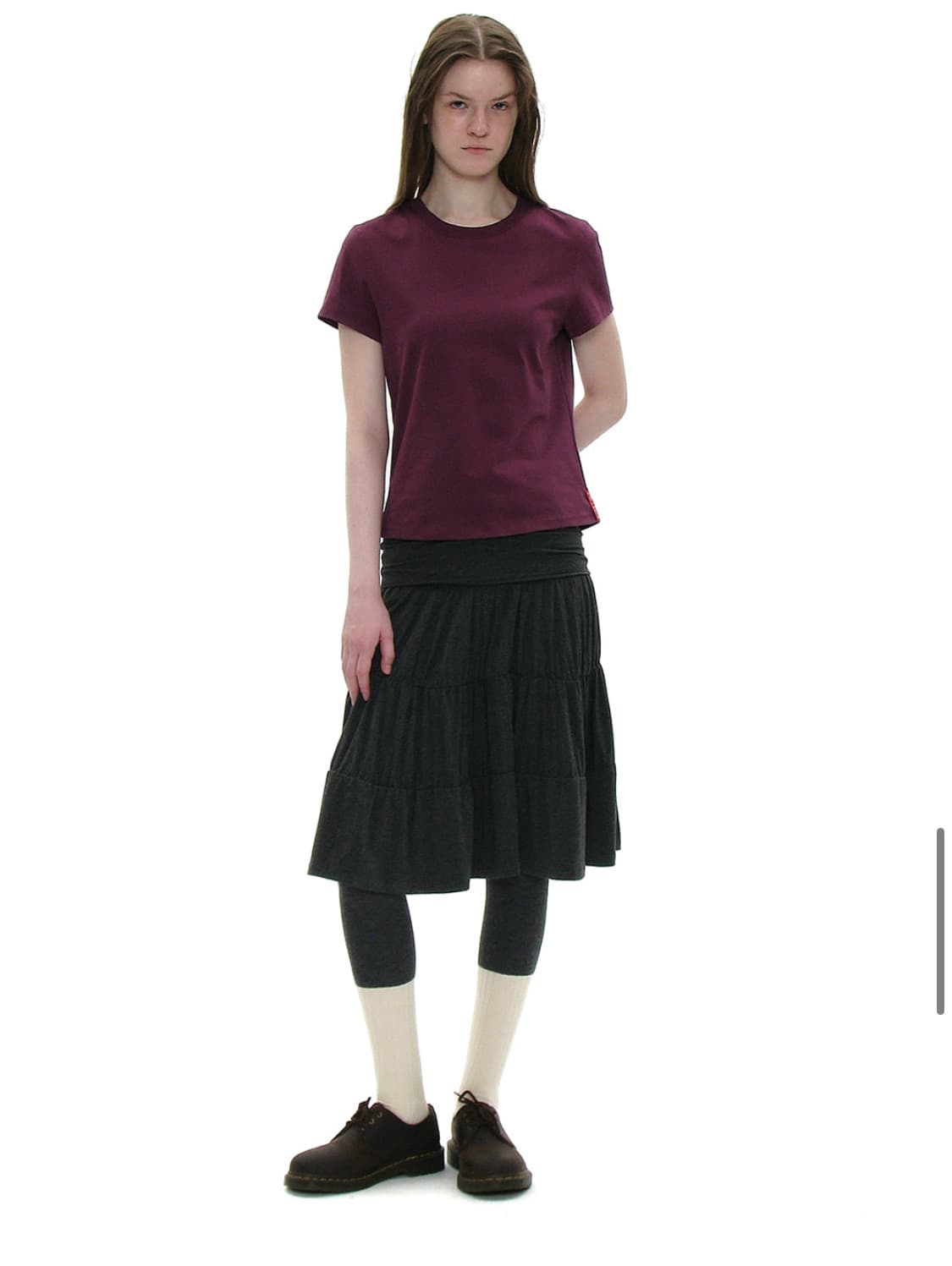 파르티멘토우먼 PWC JERSEY SHIRRING TIERED MIDI  상품이미지2