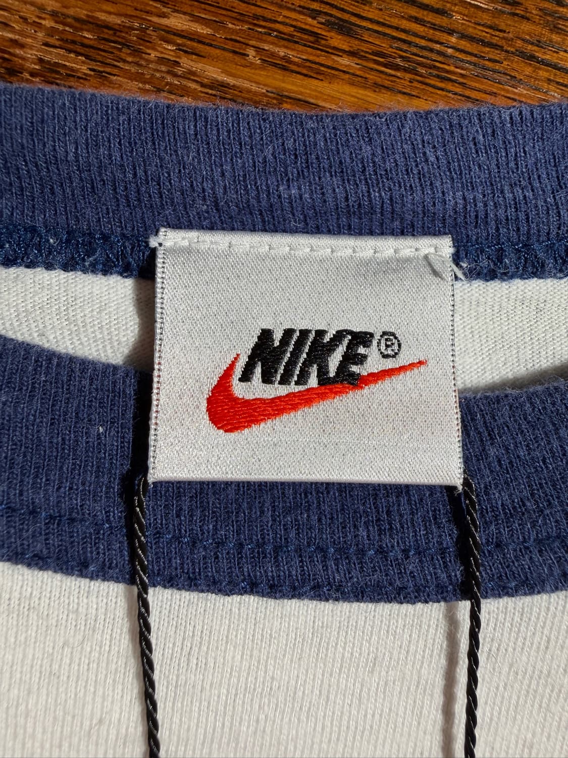 90s Nike Ringer T-Shirt White Navy 상품이미지5