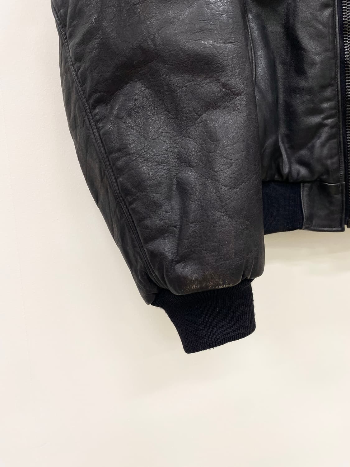 80‘s 골든베어 레더 Ma-1 자켓 상품이미지7