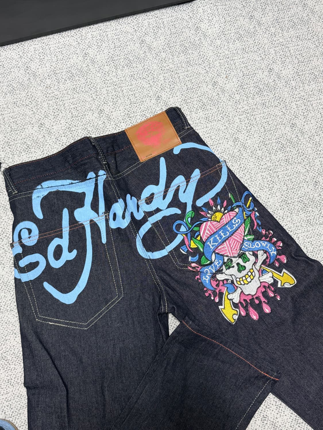 에드하디 데님 ed hardy 새깅 팬츠 상품이미지2