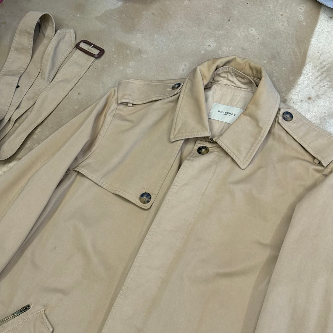 M 버버리 베이지 트렌치코트  상품이미지1