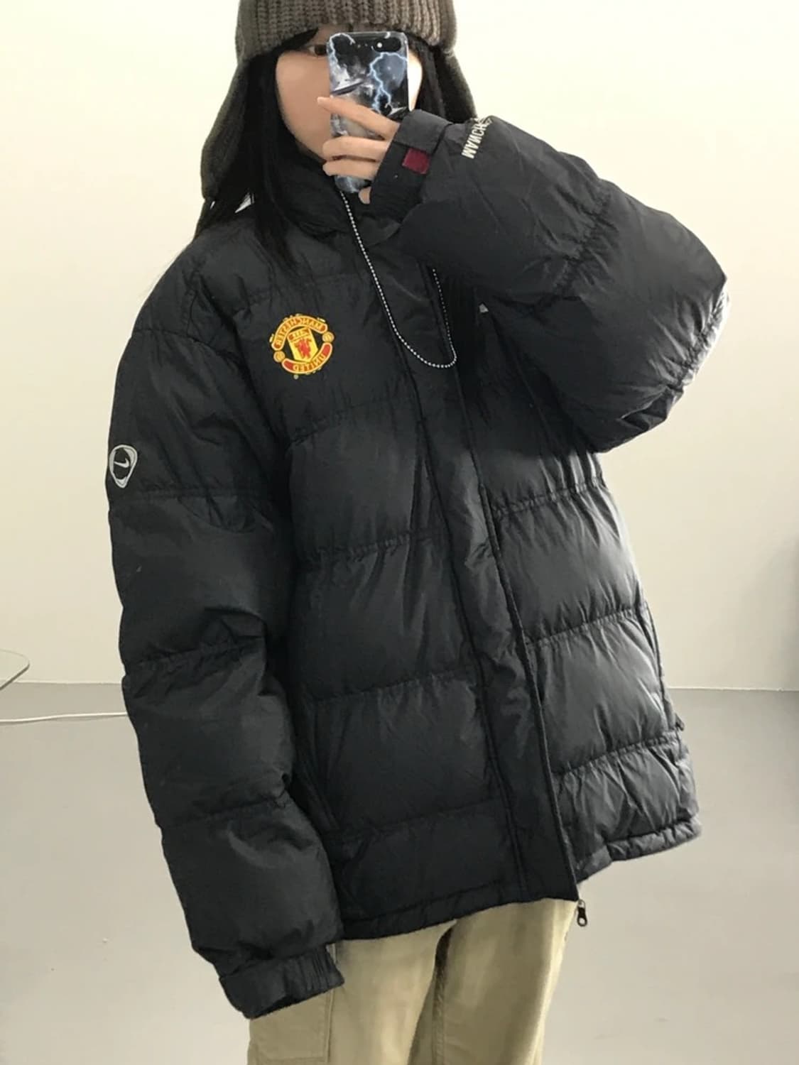 나이키 멘유 블랙 패딩 상품이미지2