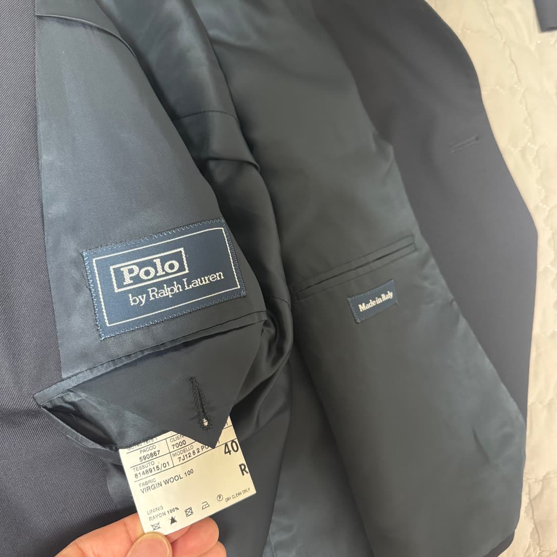 폴로 랄프로렌 울 100 네이비 블레이저 자켓 스포츠코트 40R 상품이미지4