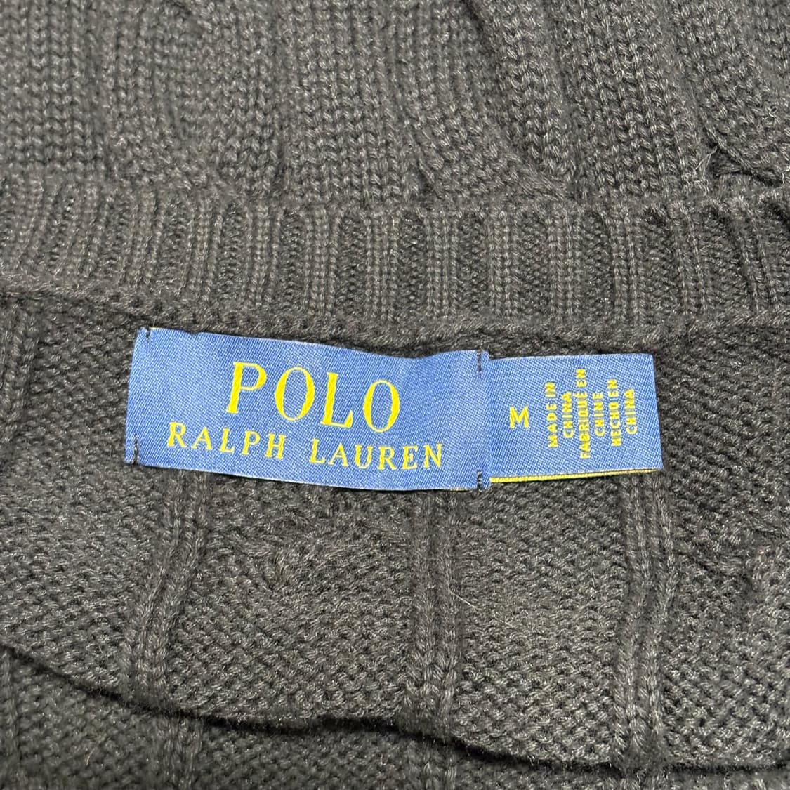 Polo Ralph Lauren 코튼 블랙 케이블 니트 상품이미지3