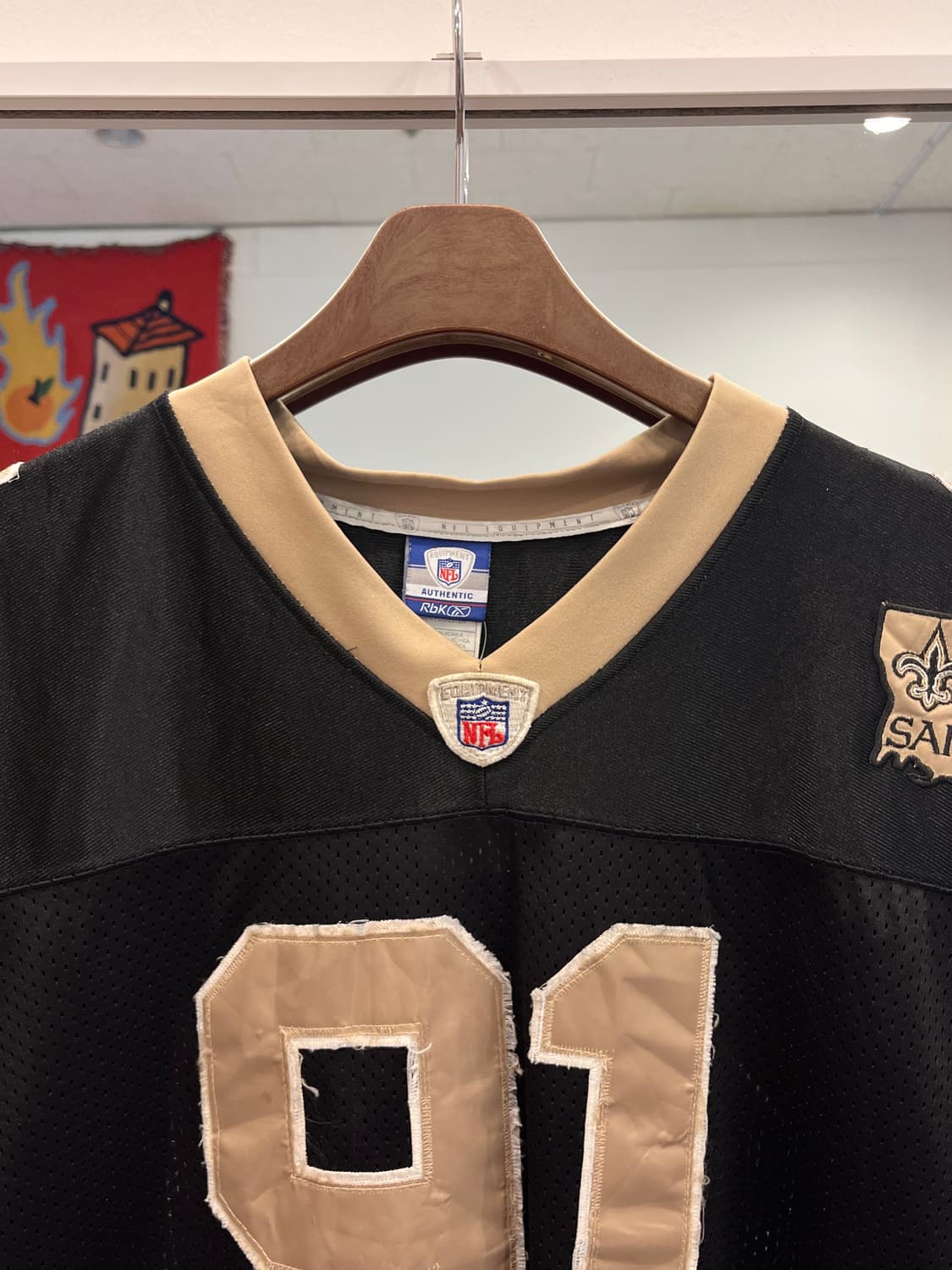 Reebok 리복 NFL 뉴올리언스 세인츠 No.91 풋볼 저지 상품이미지3