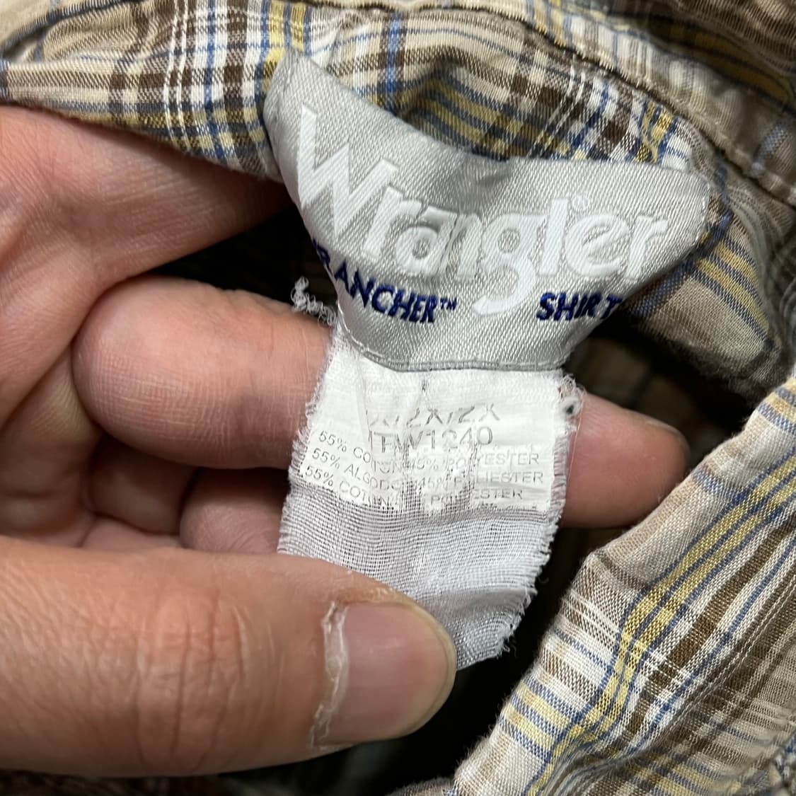  랭글러 체크 웨스턴 하프 셔츠 y16434 상품이미지6