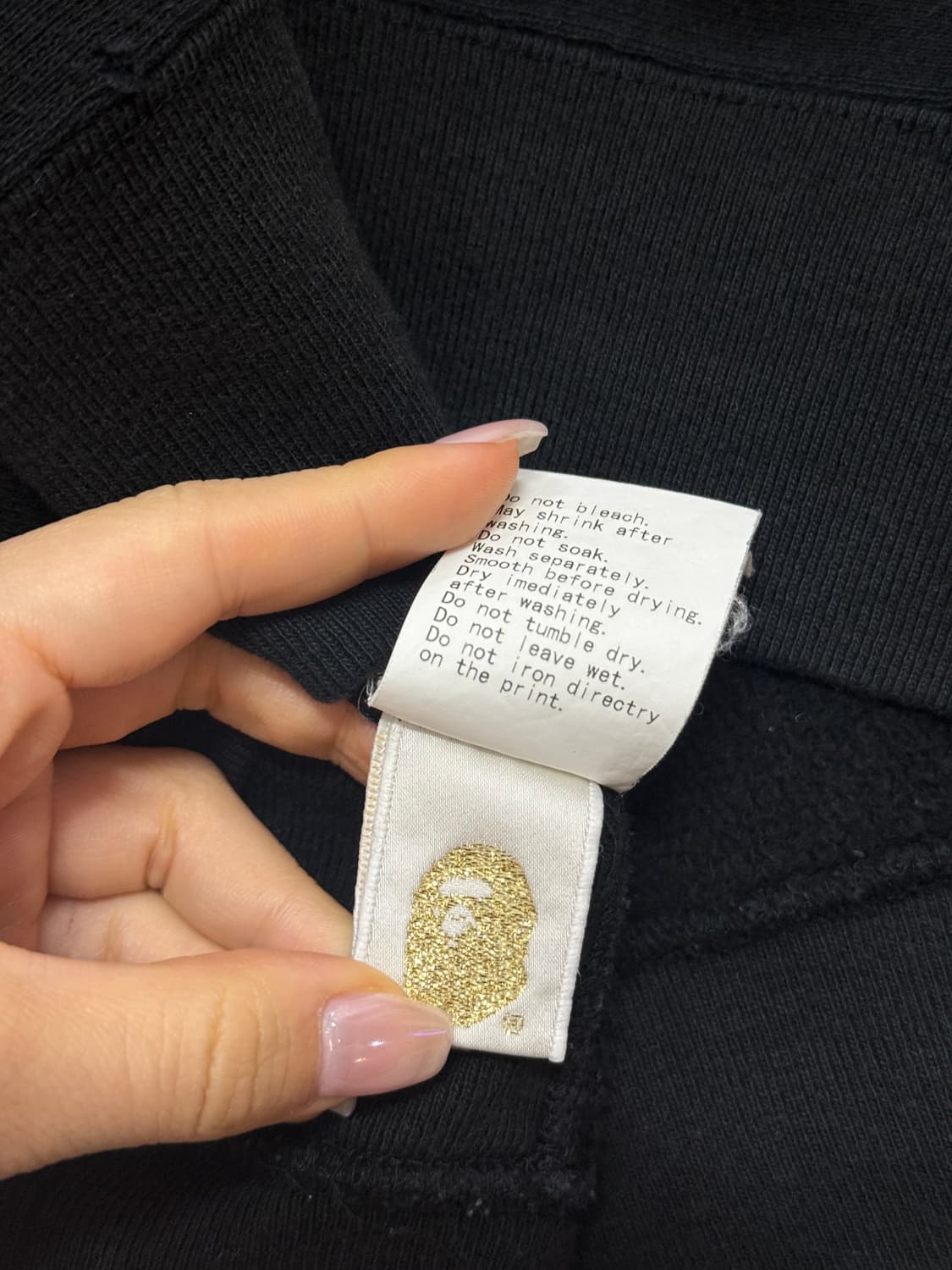 베이프 후드티 블랙 M 상품이미지9