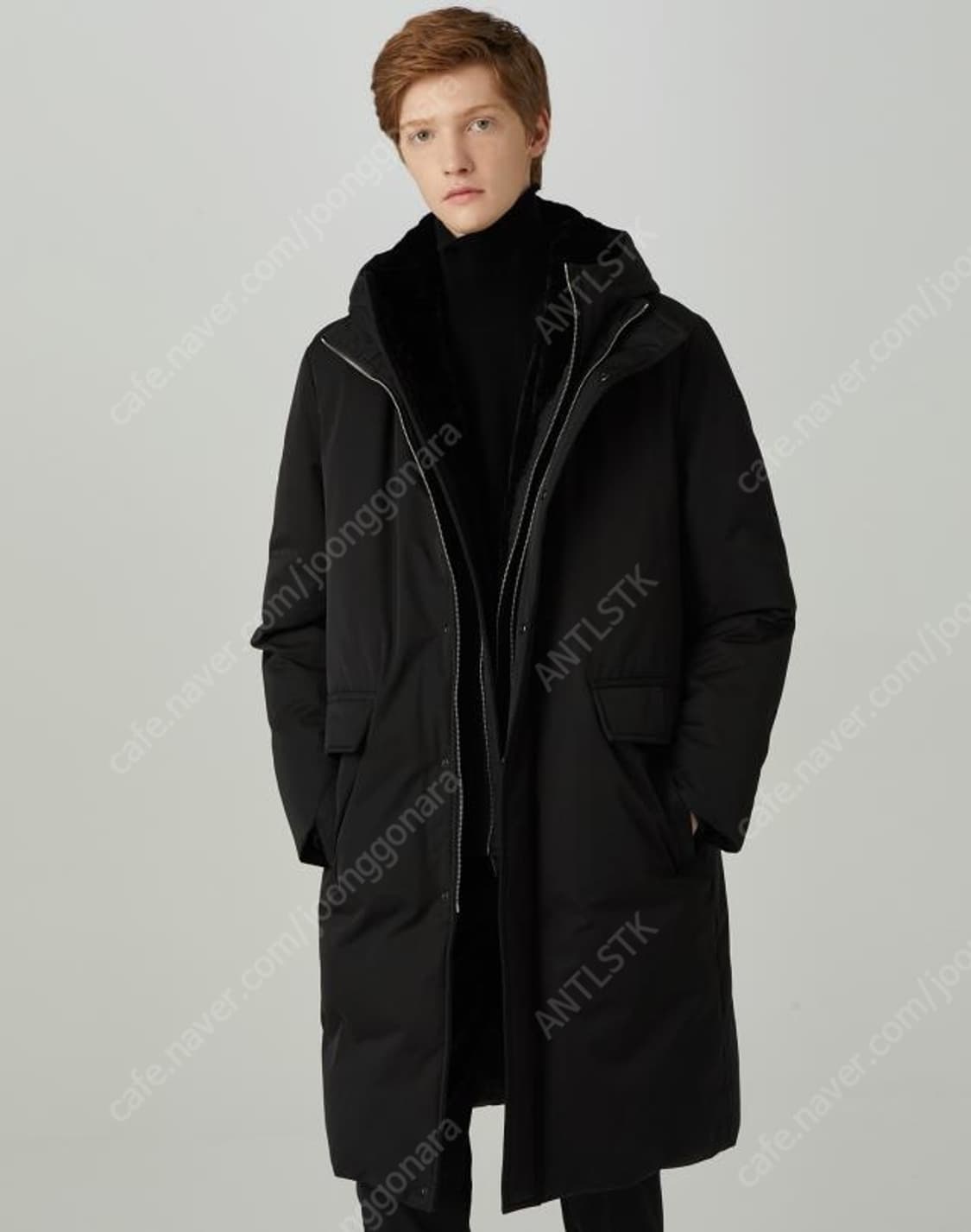 질스튜어트 뉴욕 탈착퍼 후드 구스다운 롱패딩  상품이미지1