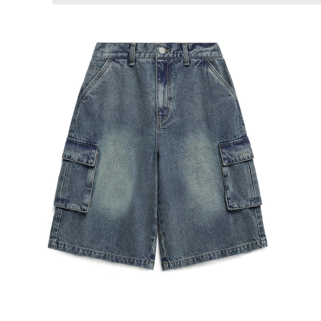 odd studio 샌드 워싱 카고 데님 하프 팬츠 상품이미지1
