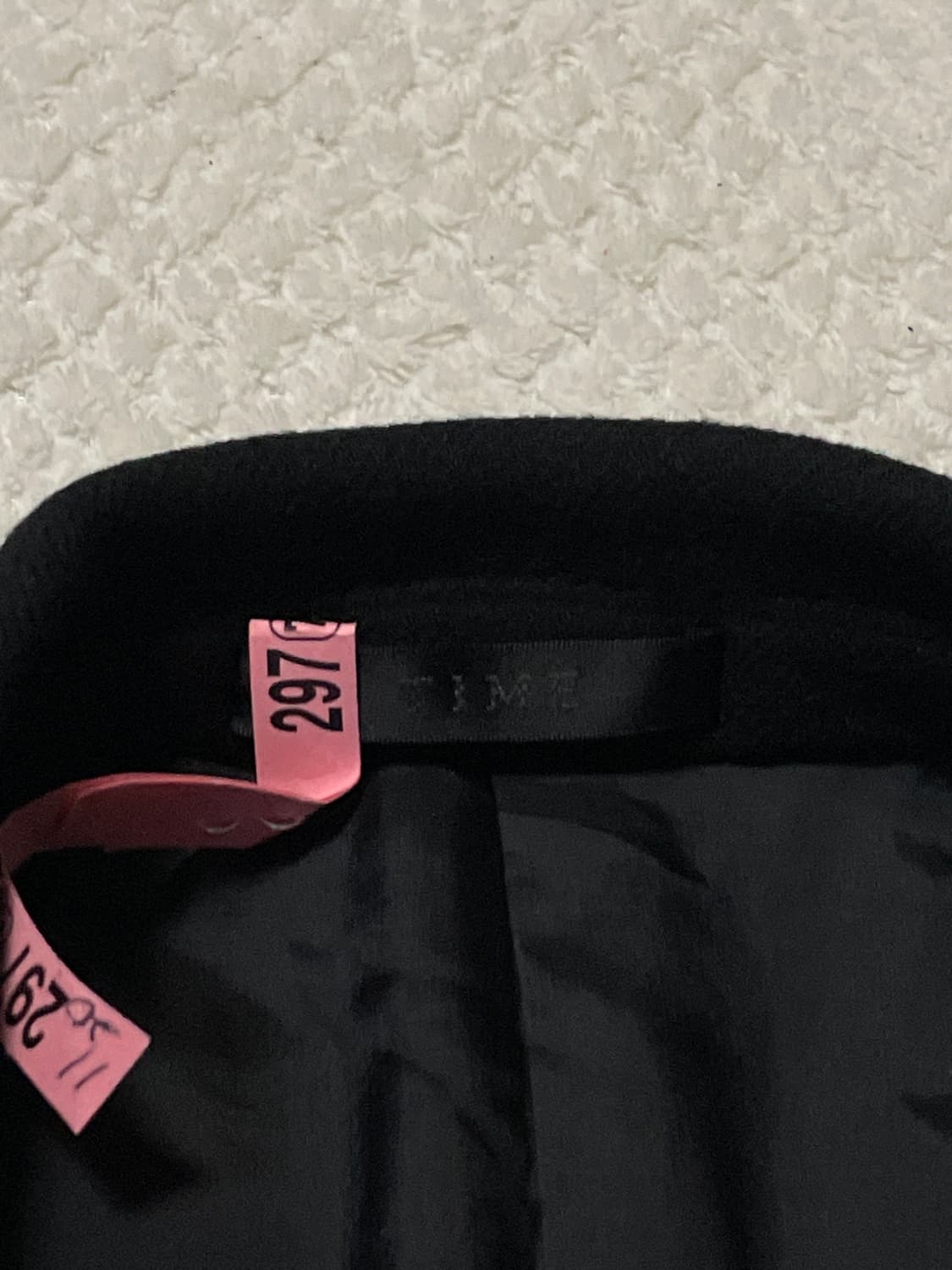 TIME HOMME 타임옴므 2버튼 울 롱코트 블랙(클리닝O) 상품이미지6