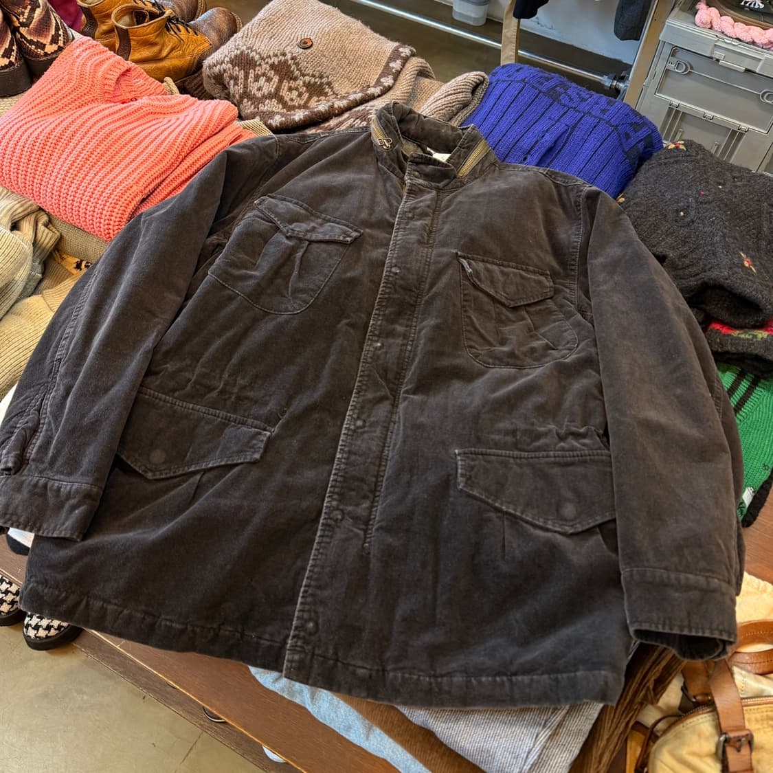 BUNDESWEAR 벨루어 M65 다크 챠콜 밀리터리 자켓 상품이미지1