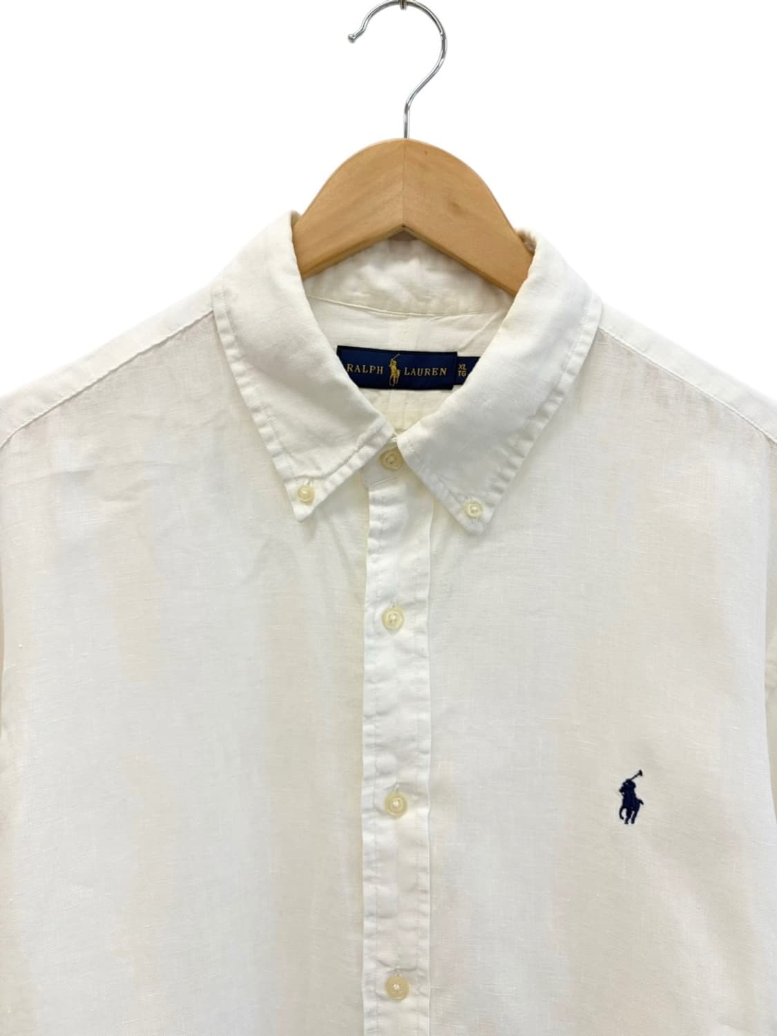 폴로 린넨 셔츠 화이트 (XL)  상품이미지2