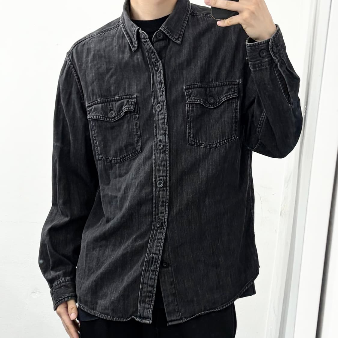 할리데이비슨 흑청 데님 셔츠 상품이미지2
